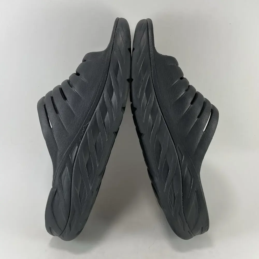 Hoka One One Ora Recovery 2 Mens Size 8 Black Foam Cushion Comfort Swim Slides